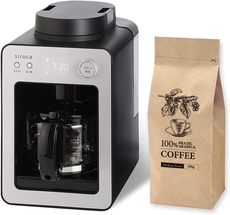 第5位：多機能ミル付コーヒーメーカーで豊かな毎日を「シロカ 全自動コーヒーメーカー カフェばこSC-A351」