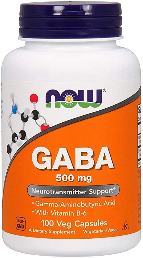 第1位.ガンマアミノ酪酸500mg配合「Now Foods, GABA ガンマアミノ酪酸、500 mg、植物性カプセル 100粒」